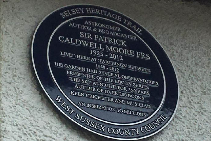 Sir Patrick Moore Blue Plaque
