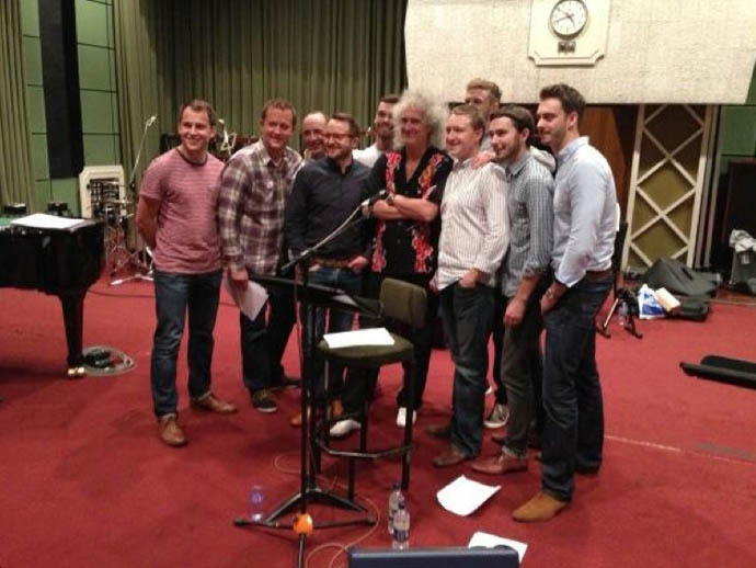 Bri with Only Men Aloud BBC