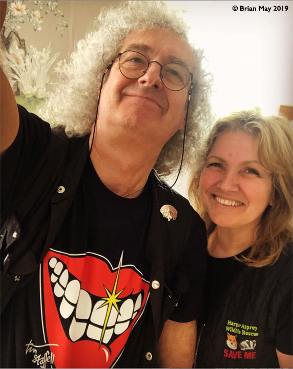 Brian selfie - in Smile t-shirt - with Anne Brummer