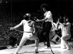Brian and Freddie on stage