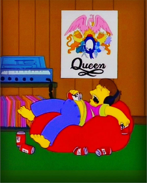Homer Simpson and Queen poster