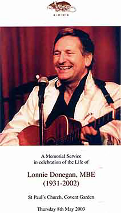 Lonnie Memorial Progamme cover