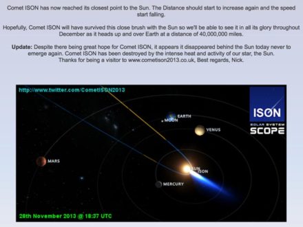 Comet ISON Update