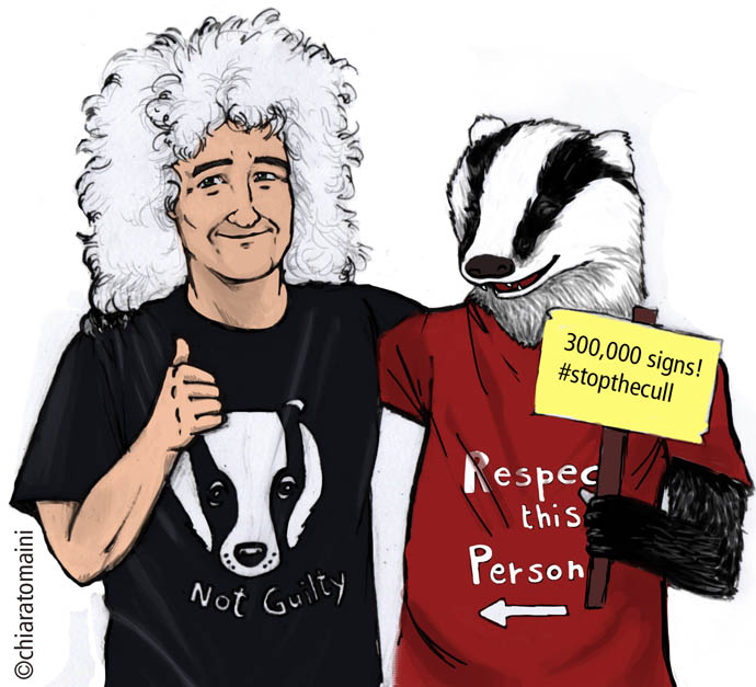 Brian and Badger - 300K signs