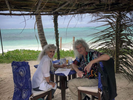 Brian and Anita beach lunch - Zanzibar