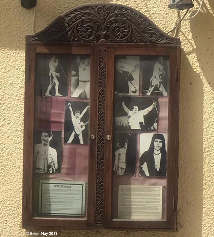 Display case to left of Freddie's old front door