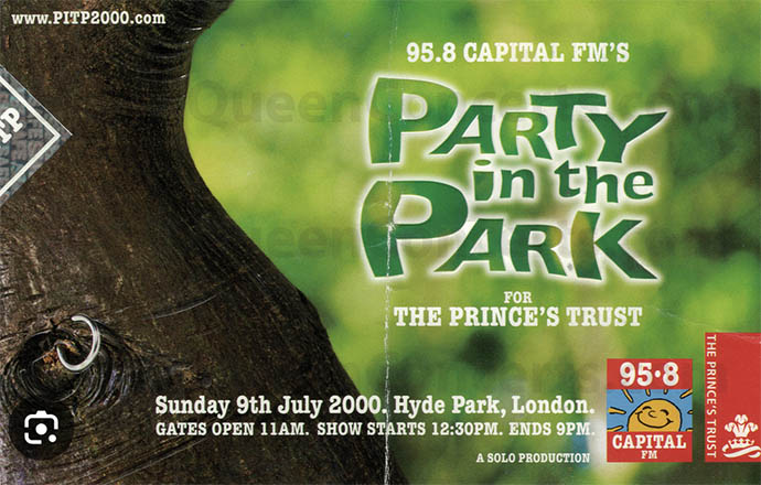 Party In The Park 2000 poster