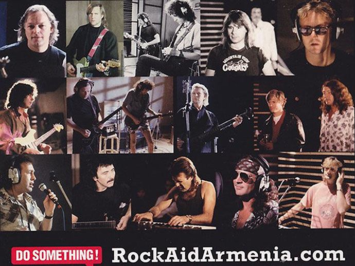 Rock Aid Armenia - Smoke On The Water line up