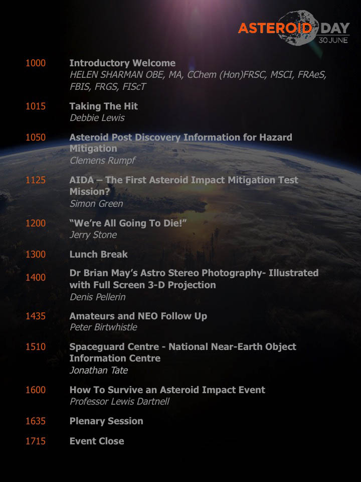 Asteroid Day London - schedule