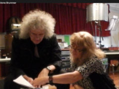 Brian and Shirley Higton in Brian's studio