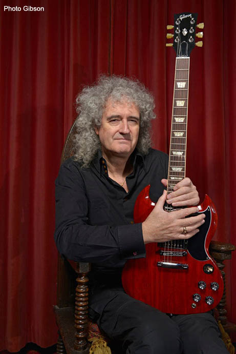 Brian and Gibson guitar