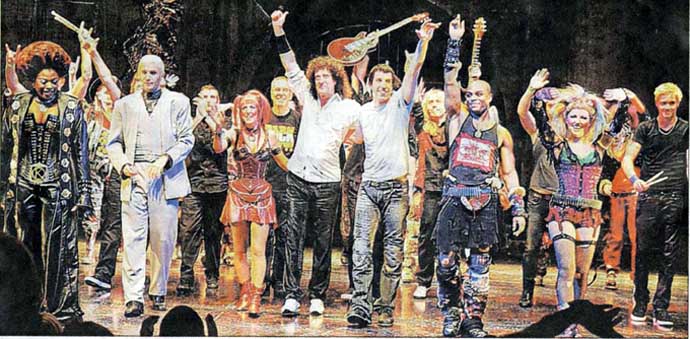 Brian May and Bristol cast salute audience