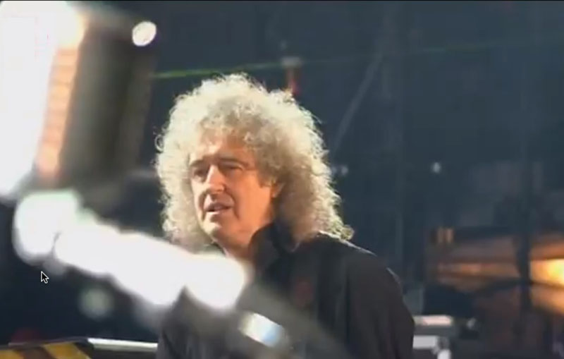 Brian May Reading with My Chemical Romance 26 August 2011