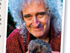 Brian May and Percy the hedgehog
