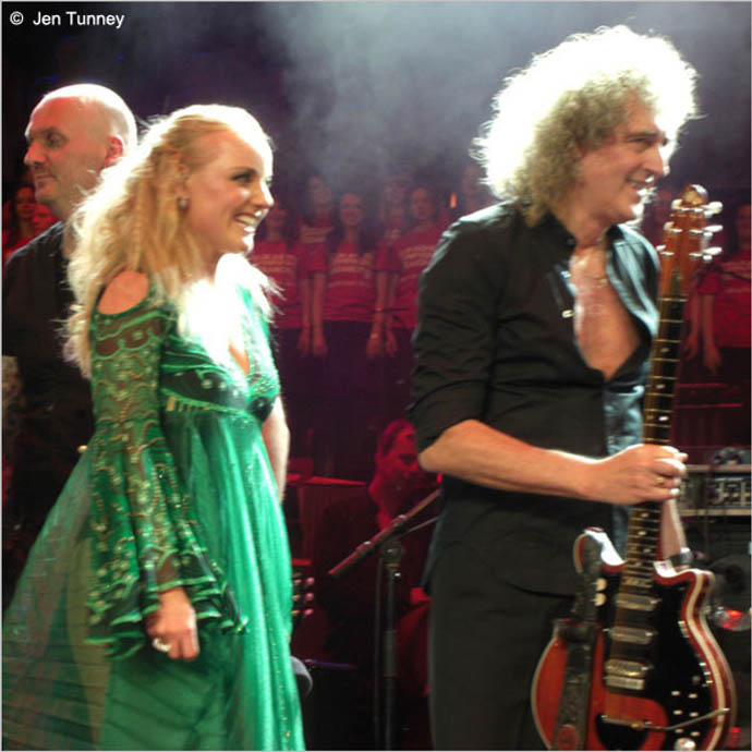 Kerry Ellis and Brian May, Royal Albert Hall 1 May 2011 © Jen Tunney