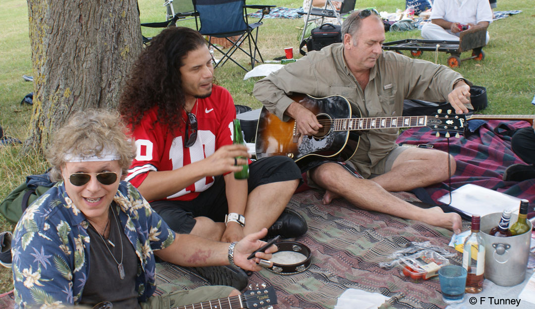 Jamie Moses, Jeff Scott Soto and Spike Edney,Queen Fan Club PIcnic © Frank Tunney