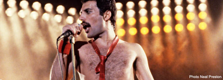 Freddie Mercury on stage