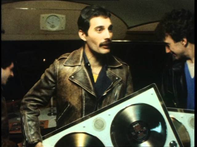 Freddie Mercury with Award on train, Leiden 1982 