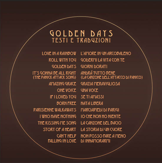 Golden Days - Italian titles