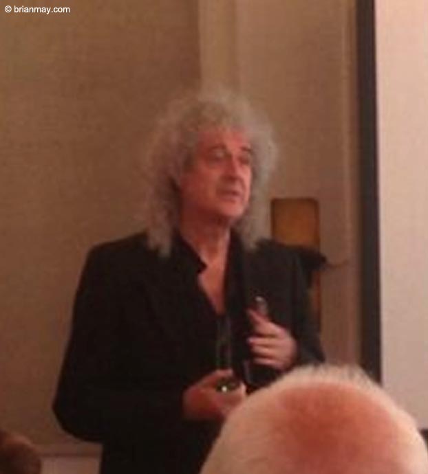 Brian May accepting LACS Supporter of the Year Award