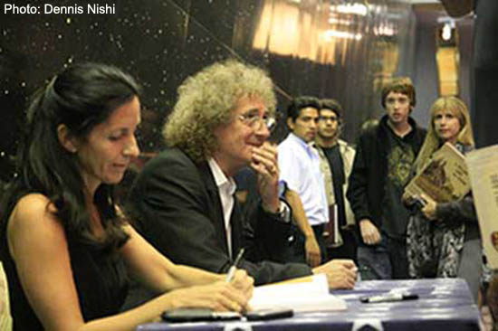 Elena Vidal and Brian May, Griffith Observatory