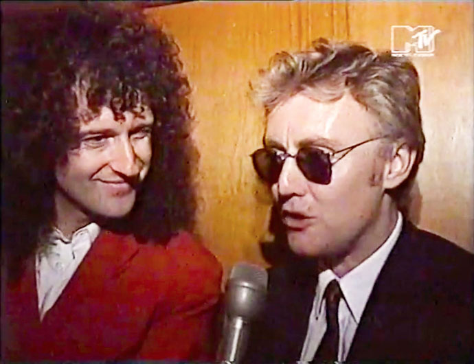 Brian May and Roger Taylor - Innuendo launch on Queen Mary