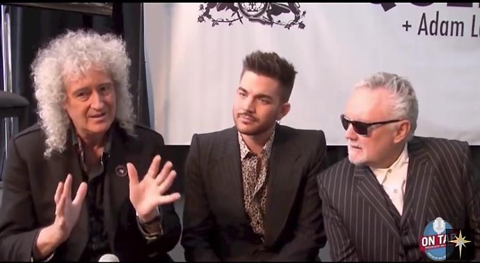 Queen and Adam Lambert with Nick Carter On Tap 06 March 2014