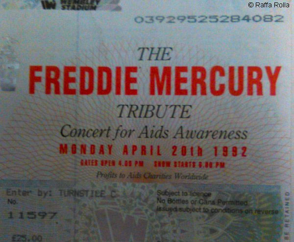 Freddie Mercury Tribute concert ticket