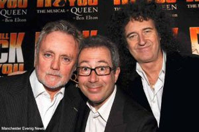 Roger, Ben Elton and Brian - WWRY Tour Manchester launch party 