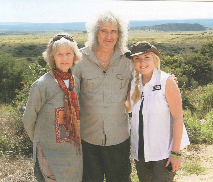 Virginia McKenna, Brian May and Kerry Ellis on Safari, S Africa