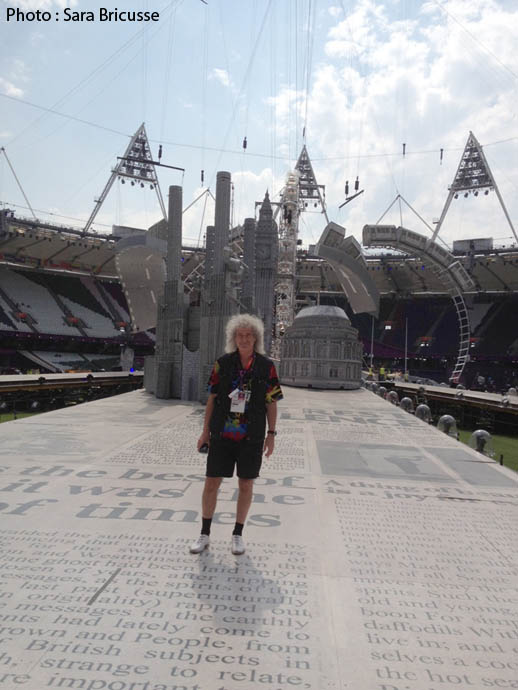 Brian before the Olympics Closing Ceremony
