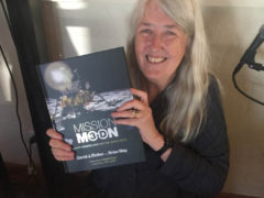 Prof Mary Beard with "Mission Moon 3-D"