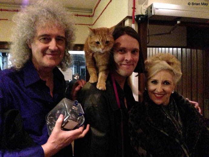Brian and Anita with Bob The Cat and Owner