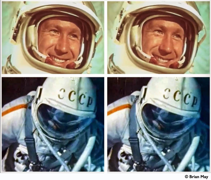 Alexei Leonov in spacesuit - Vostok 2 - cross-eyed