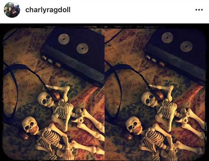 Pair of skeletons by charlyrgdoll