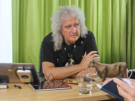Brian May with FWI executive editor Philip Clarke