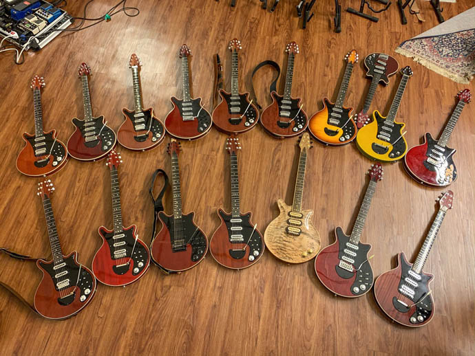 Guitars on display - Red Special Meeting, Rome - 12 October 2019