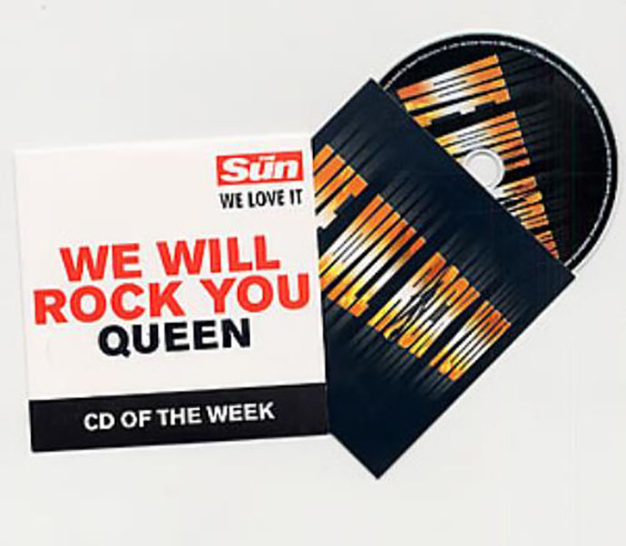 We Will Rock You, Sun Newspaper giveaway