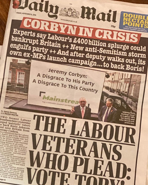 Daily Mail - Corbyn in crisis"
