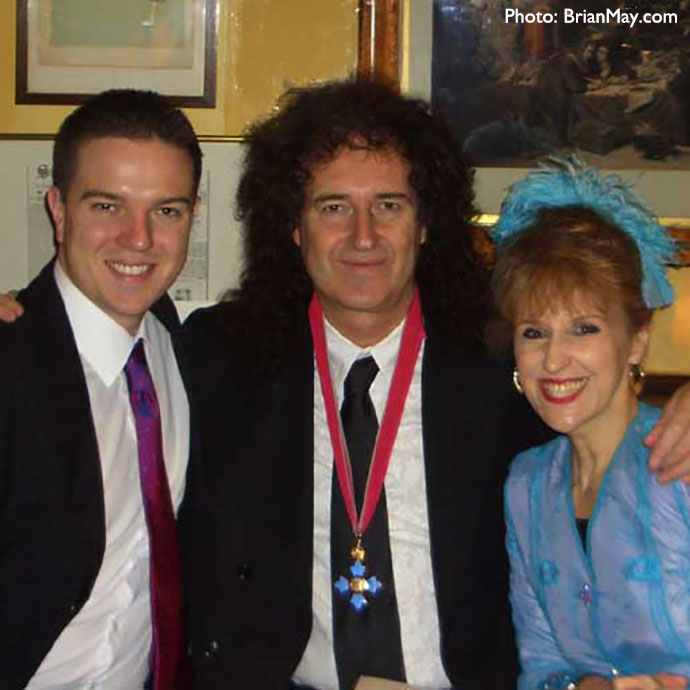 Jimmy May, Brian and Anita - Buckingham Palace