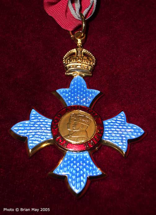 CBE Medal close up