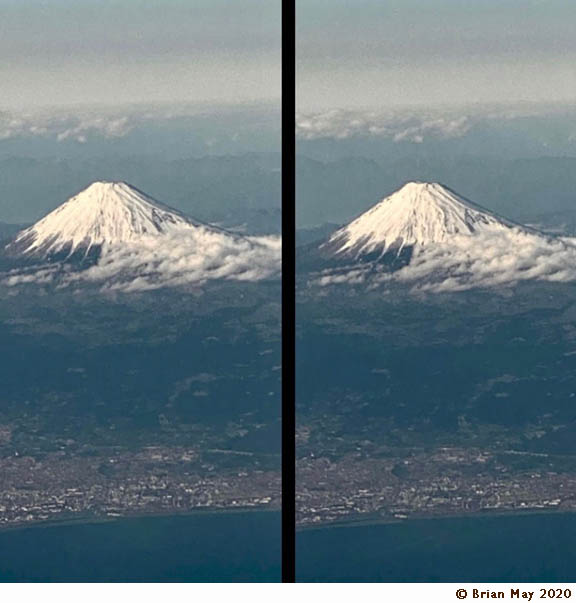 Mount Fuji from the air - parallel