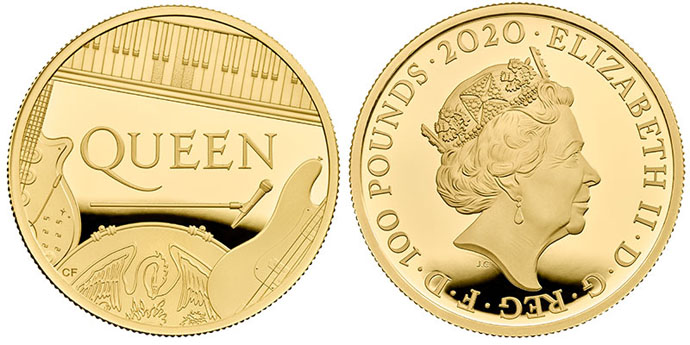 Gold coin - front and back