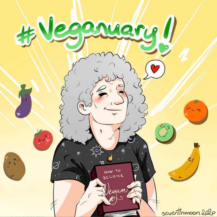 Veganuary artwork by Ronnie - seventhmoon