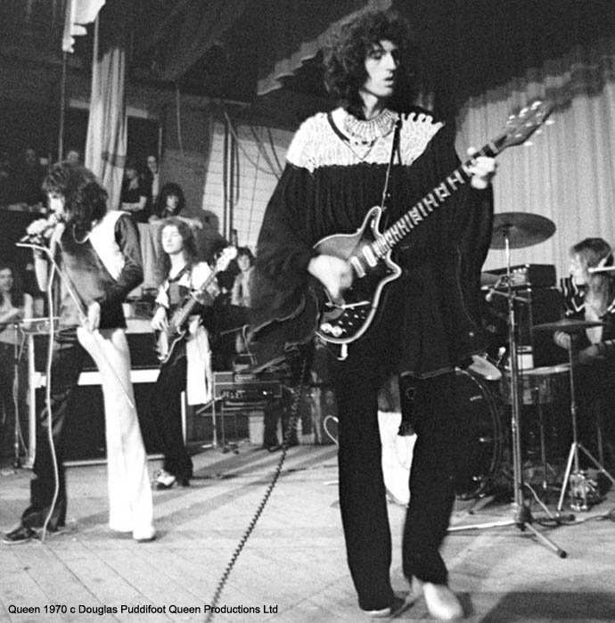 Queen on stage 1970 by Douglas Puddifoor