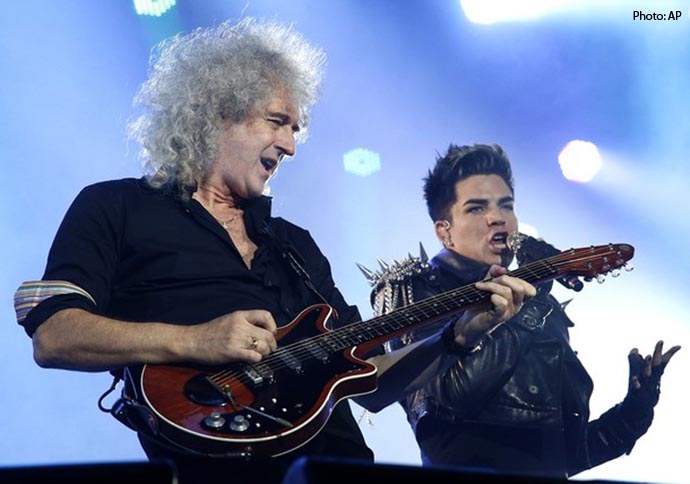 Brian May and Adam Lambert, Kiev, 30 June 2012