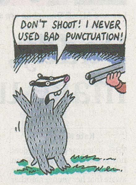 Badger punctuation