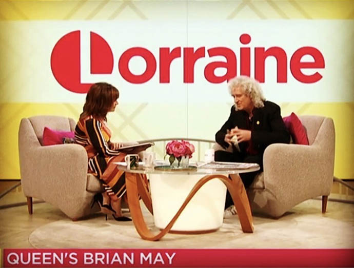 Queen's Brian May with Lorraine Kelly