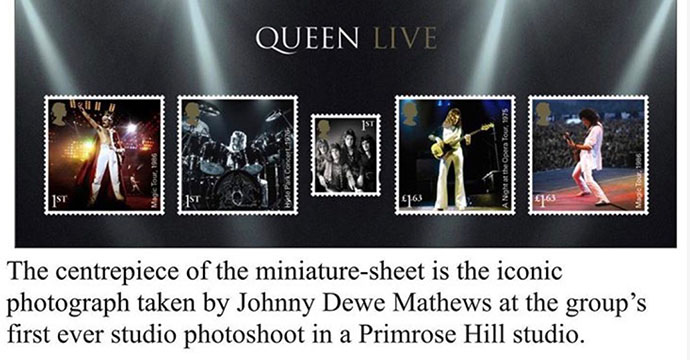 Queen stamps with description