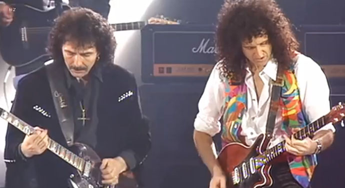 Tony Iommi and Brian May, Freddie Mercury Tribute Concert 1992